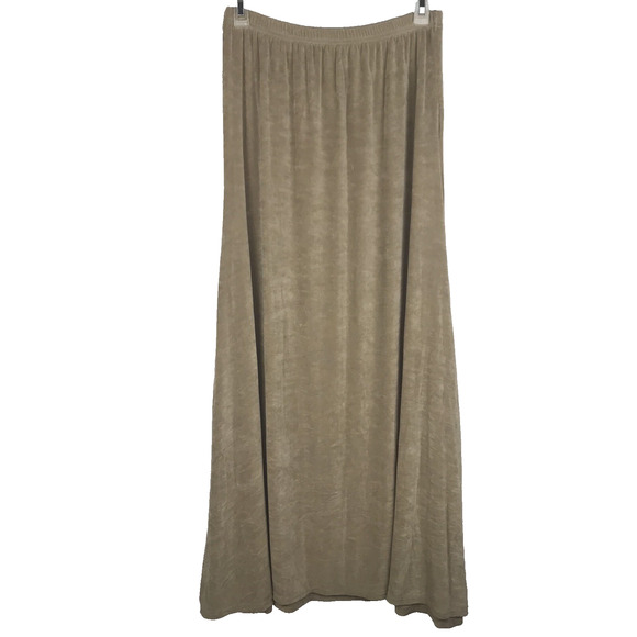 NWT Blue Fish Clothing Maxi Skirt Pull On Clay Beige Women's Size 1 FLAW - Picture 1 of 10